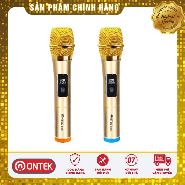 [CHÍNH HÃNG-HỎA TỐC] Micro không dây Ontekco E6s cao cấp bảo hành 12 tháng hát karaoke, loa kéo, loa gia đình