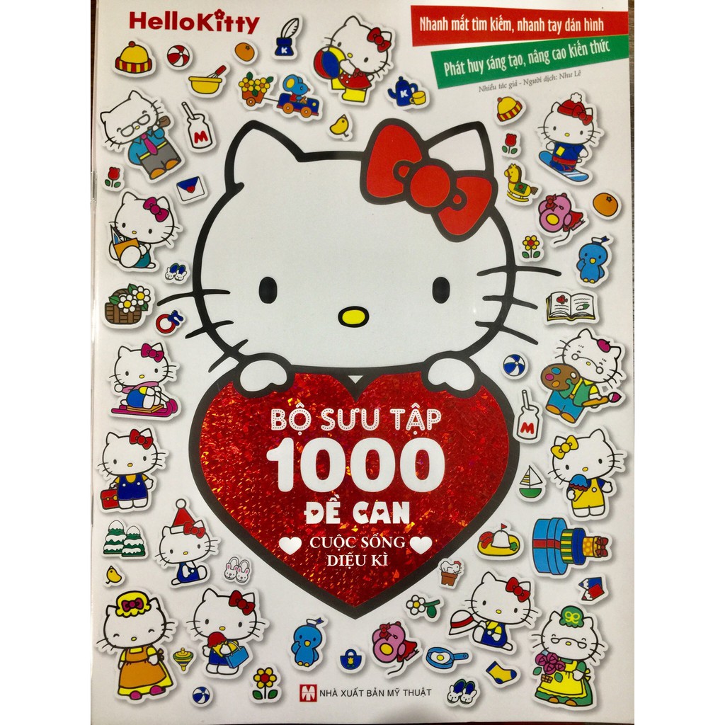 Sách - Hello Kitty - BST 1000 Đề Can - Cuộc Sống Diệu Kì