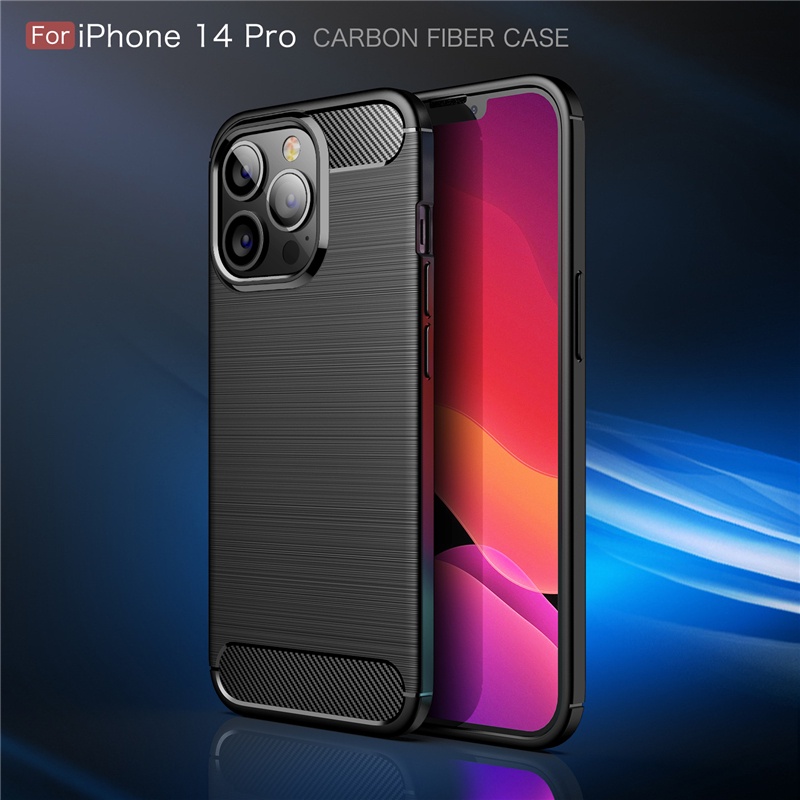 Ốp Điện Thoại Silicon Mềm Siêu Mỏng Sợi Carbon Cho Iphone 14 Pro 14 Max 13 12 11 Pro Max 13 12 Mini Xs Max XR 6 6s 7 8 Plus 5s Se 2020