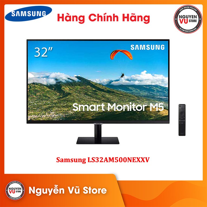 Màn Hình Thông Minh Smart Monitor Samsung LS32AM500NEXXV 32inch/Full HD 8ms/60Hz/VA/Tích Hợp Loa/Hệ Điều Hành Tizen