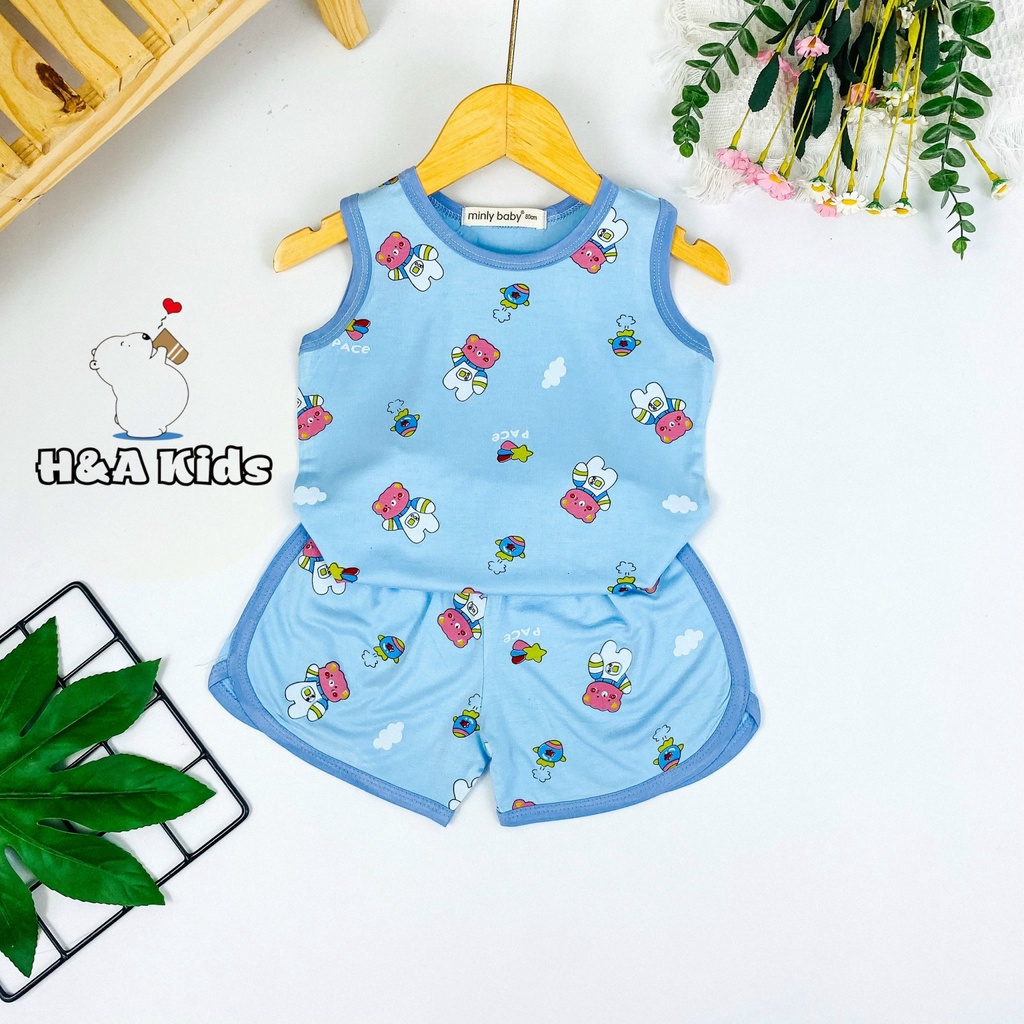 [Bé 7-33kg] Bộ Ba lỗ thun lạnh in hình có SIZE ĐẠI cho bé trai bé gái từ 7-33kg - HÀNG CHUẨN LOẠI 1
