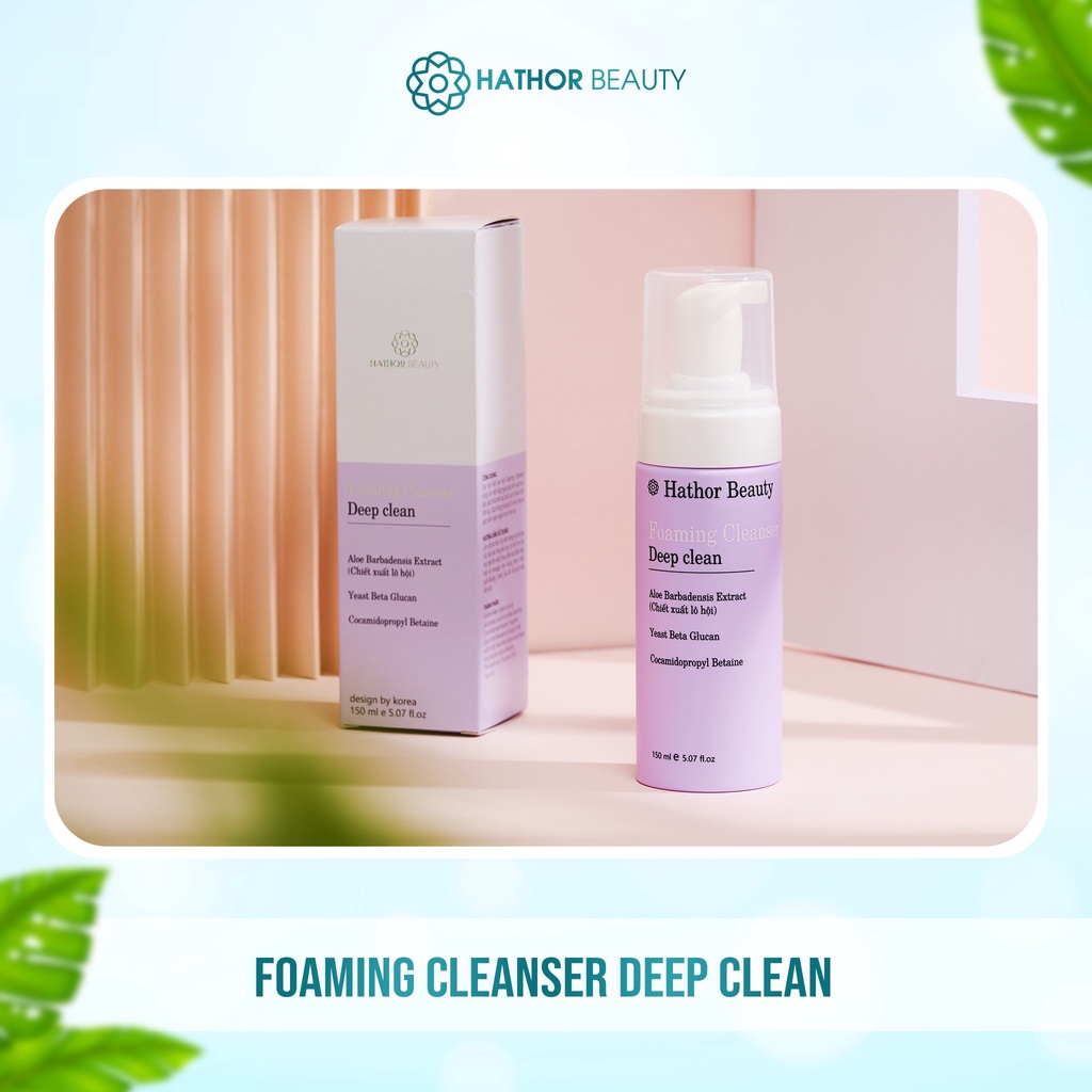 Sữa rửa mặt cho da dầu mụn Hathor Beauty da hỗn hợp, trắng da nam nữ dung tích 150ml