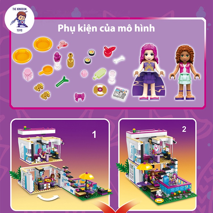 Đồ Chơi Lắp Ráp Mô Hình Ngôi Nhà Biệt Thự Ngôi Sao Livi Và Andrea Đồ Chơi Bé Gái 3008