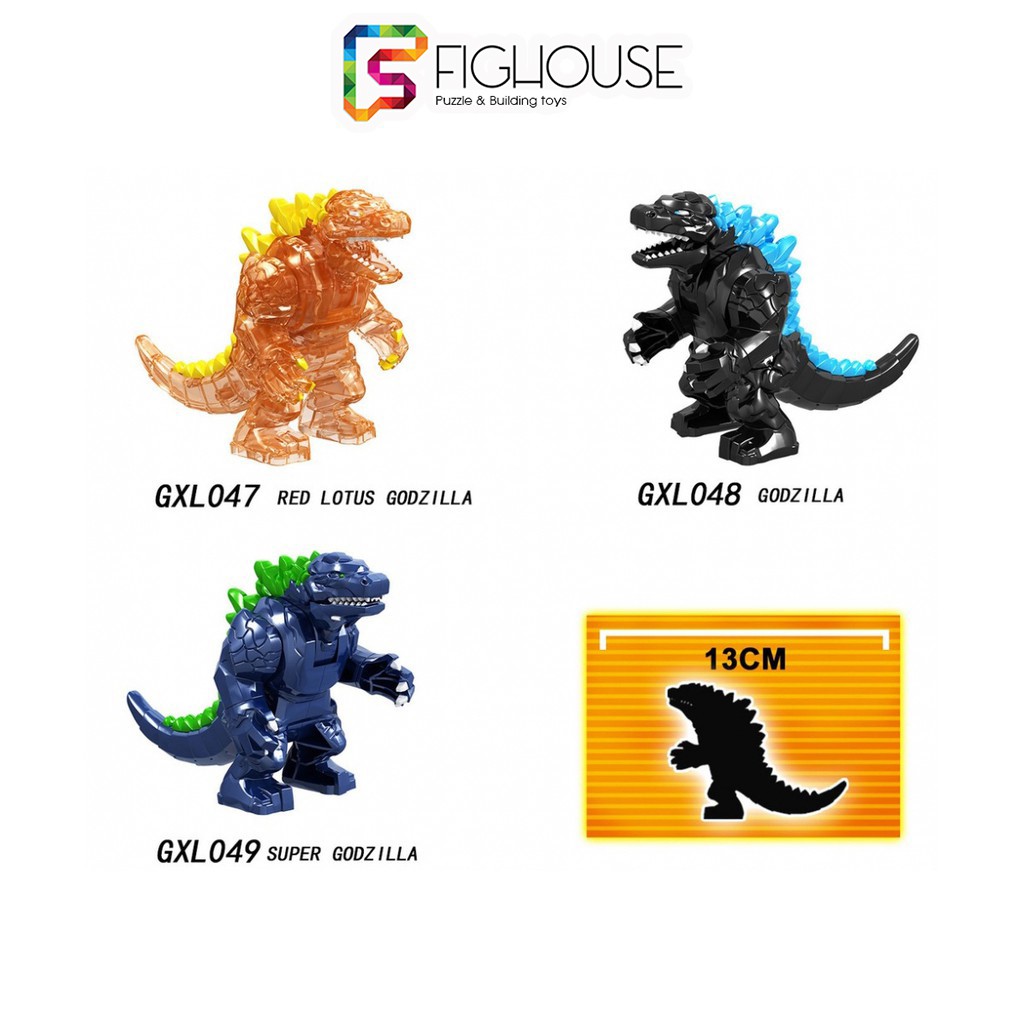 Xếp Hình Bigfig Chúa Tể GODZILLA - Đồ Chơi Lắp Ráp non-lego GXL047 GXL048 GXL049