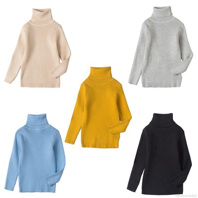 Áo len dài tay cổ lọ dễ thương thời trang dành cho bé