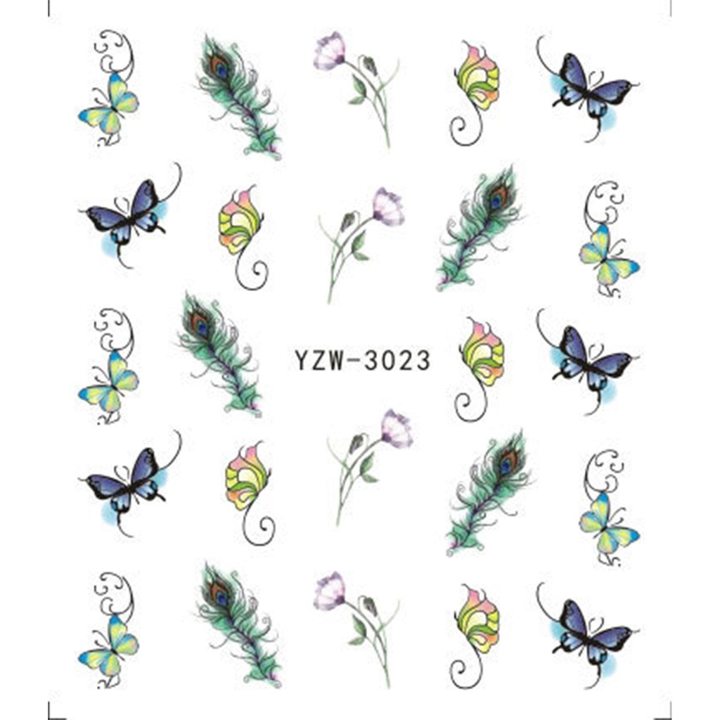 Me Móng Tay Thiết Kế Nghệ Thuật Màu Trắng|Sticker Dán Móng Họa Tiết Hoa Anh Đào 3D