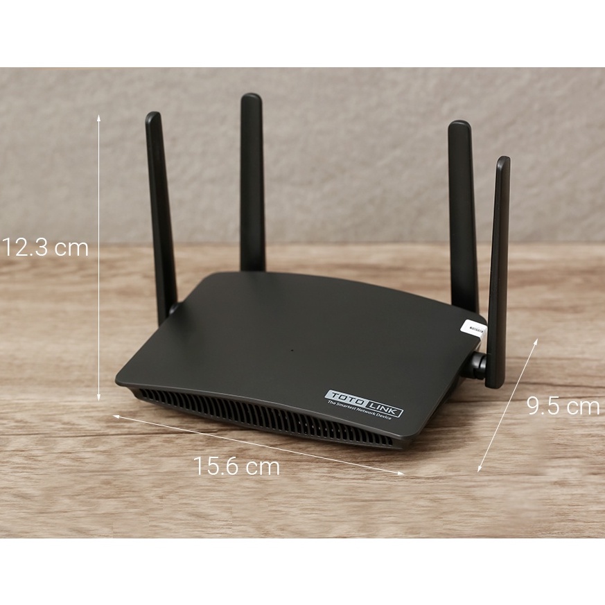 Bộ Phát Sóng Wifi Router Chuẩn AC1200 Totolink A720R Đen