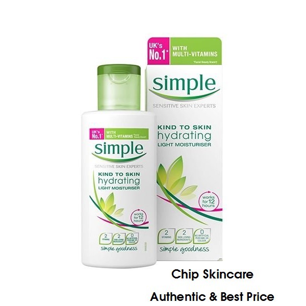 Sữa dưỡng da Simple Kind To Skin Hydrating Light Moisturiser 125ml Chip Skincare