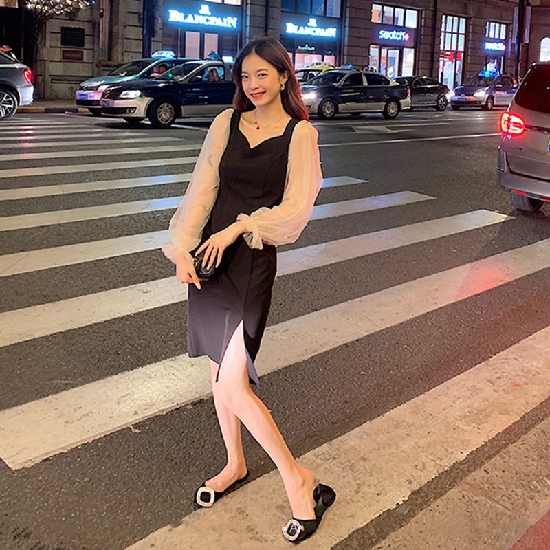 ⭐0412⭐ Korean fashion women's mesh dress