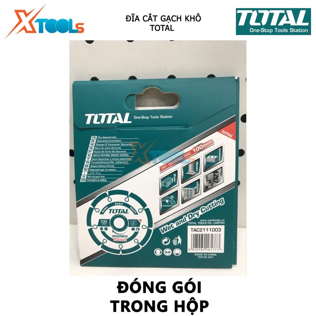 Đĩa cắt gạch khô Total | đĩa cắt mini đủ size, chiều rộng lưỡi 7.5mm