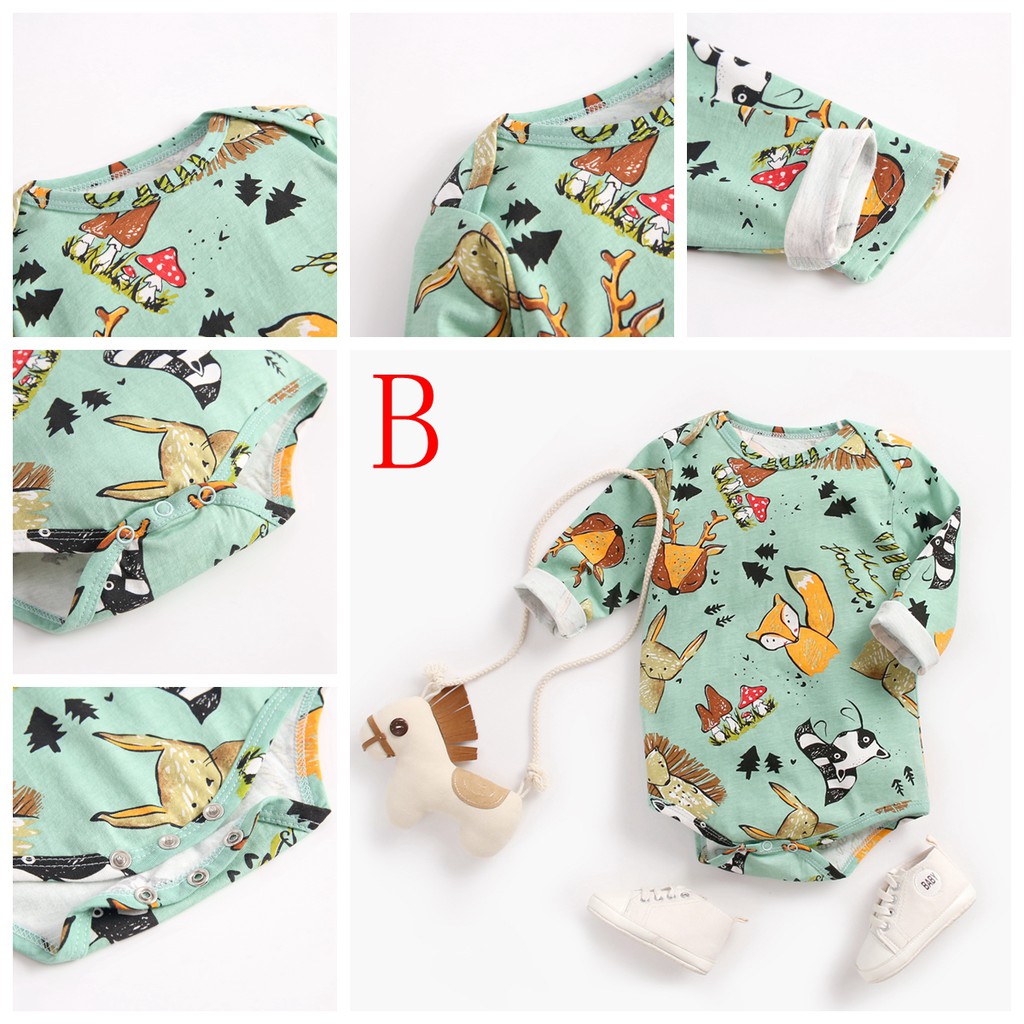 Bộ Đồ Liền Thân Sanlutoz Dài Tay Họa Tiết Hoạt Hình Cho Bé