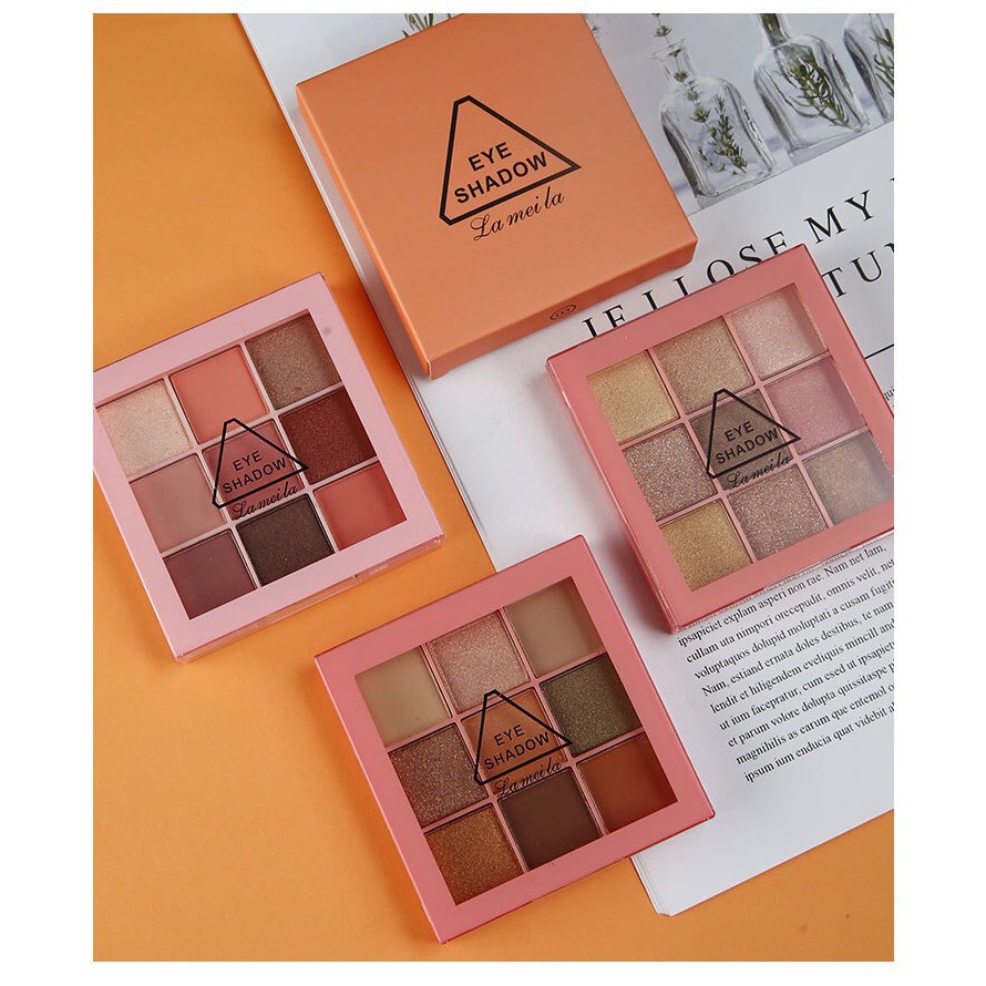 Bảng Phấn Mắt 9 Ô Lameila Bản Dupe Của 3CE Mood Recipe Multi Eye Color Palette