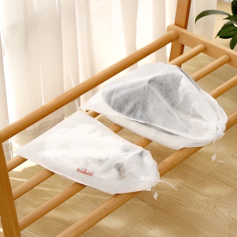 Túi đựng giày đa năng LEOS chất liệu vải không dệt miệng có dây rút tiện lợi