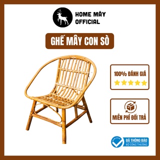 Ghế mây tre con sò HOME MÂY được làm thủ công chắc chắn ngồi uống trà cafe ban công