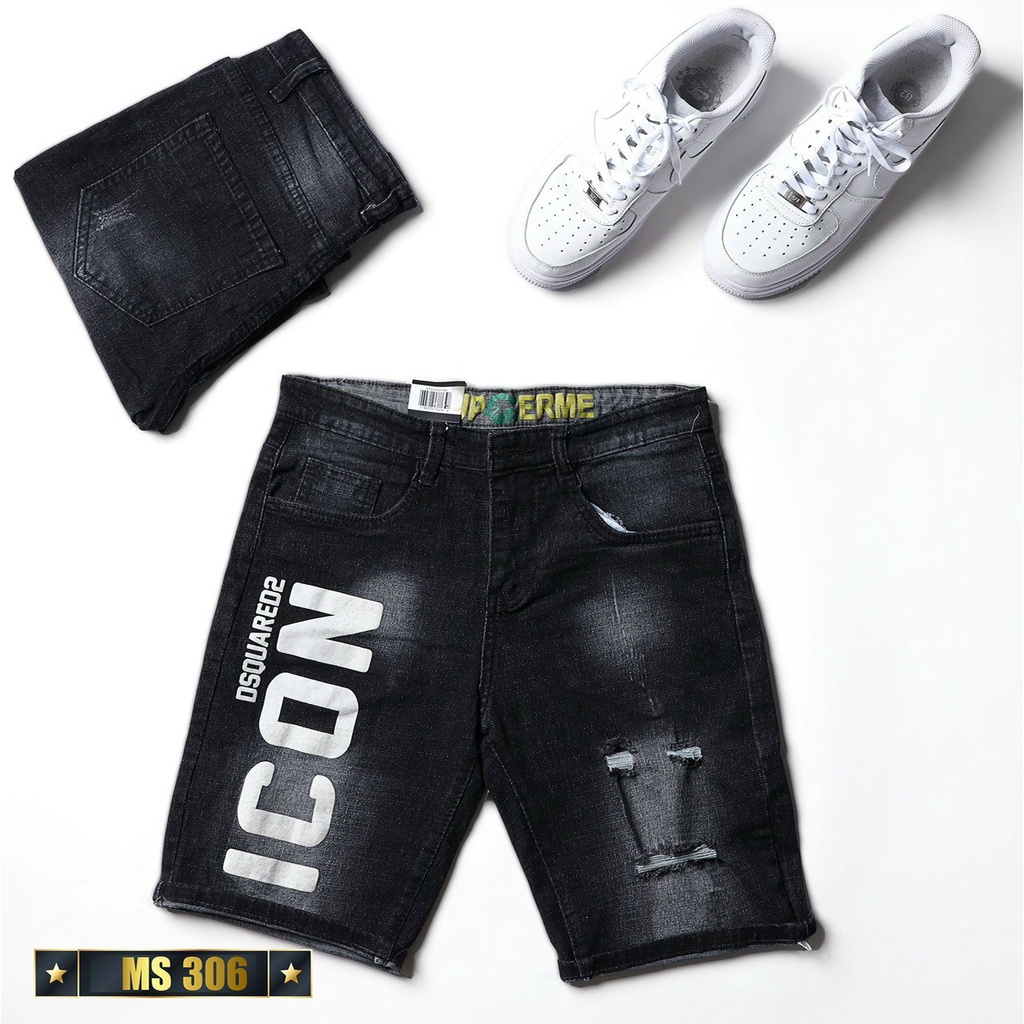 Quần sọt jean nam co giãn, Quần lửng nam đẹp, Quần ngố nam màu xanh thời trang cao cấp nam MuradFashion MS206