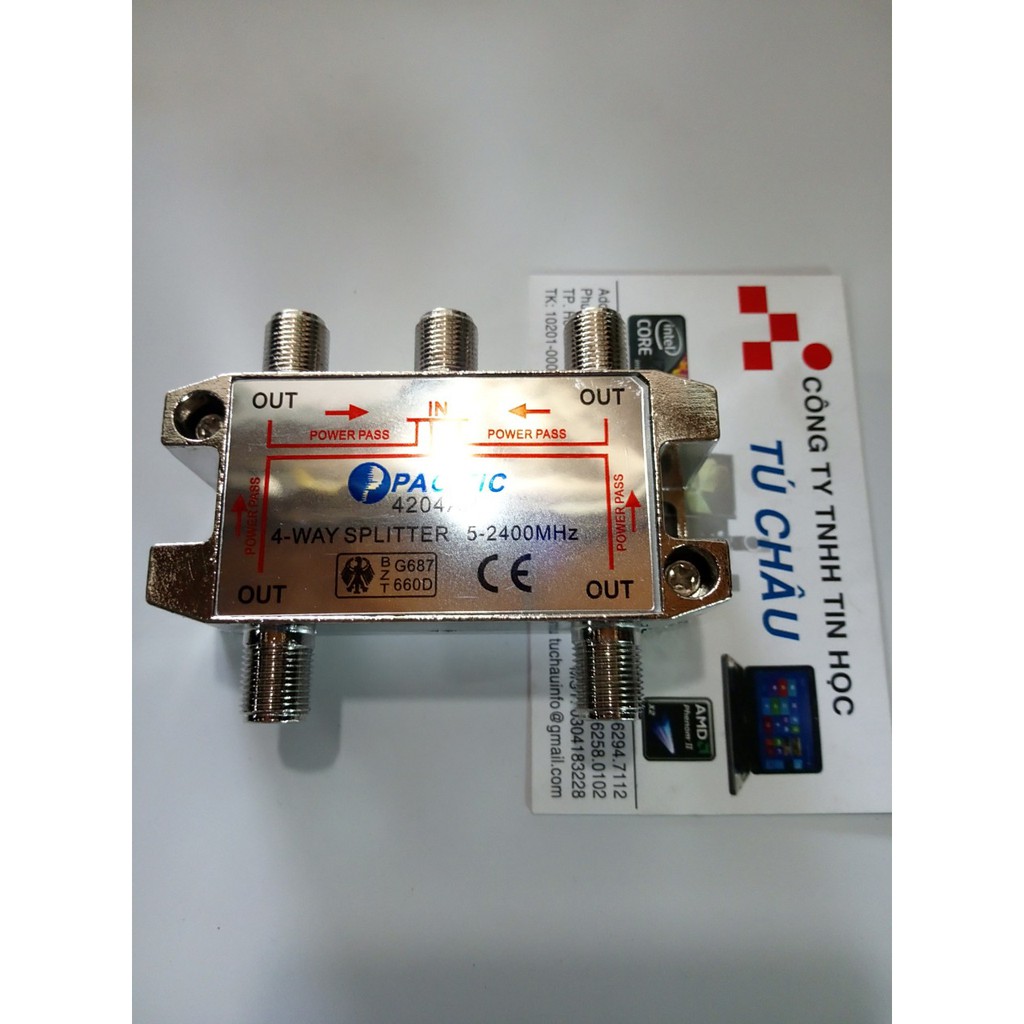 Bộ chia tín hiệu truyền hình cáp: 1 ra 4_Hiệu PACIFIC | BigBuy360 - bigbuy360.vn
