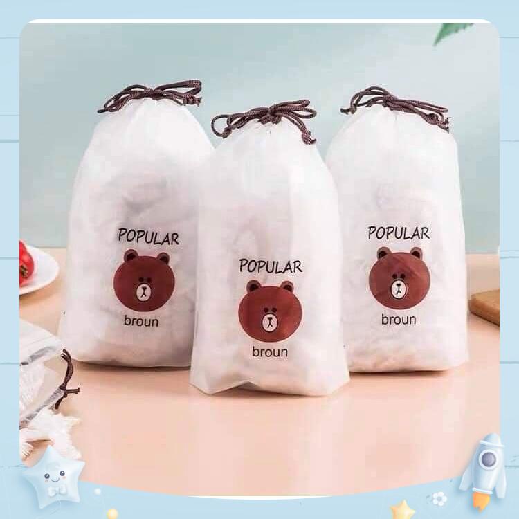 Màng bọc thực phẩm có túi gấu set 100 chiếc