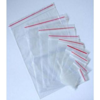 Set 10 túi zip chỉ đỏ