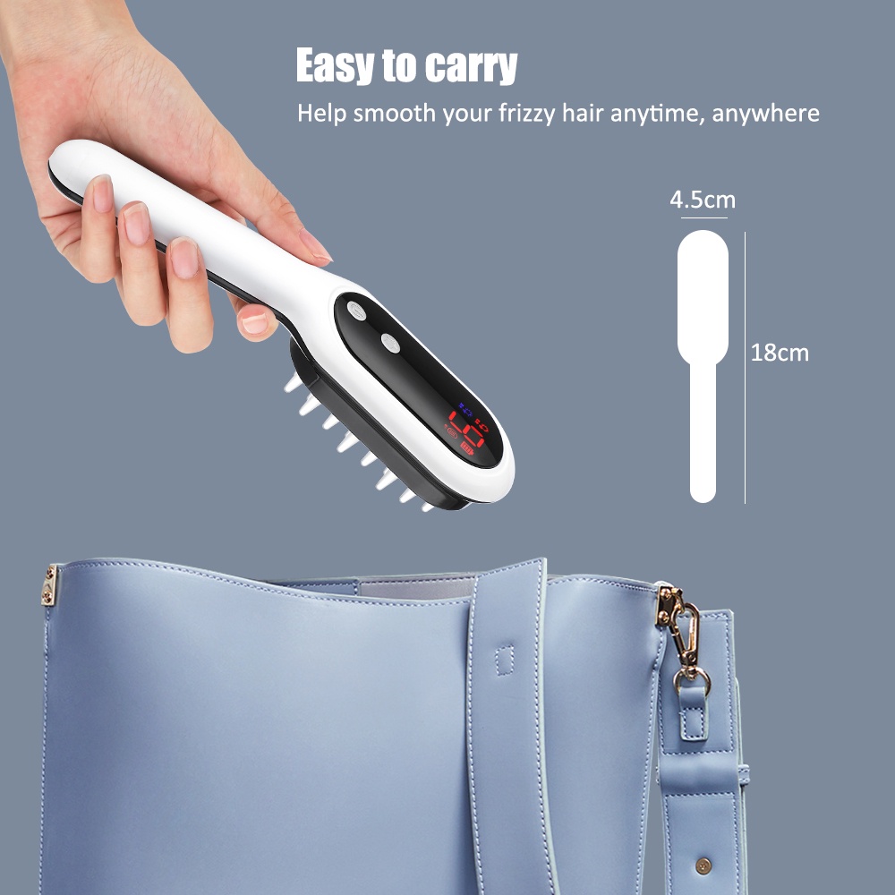 Lược Chải MsDear Cổng Sạc USB Chạy Điện Từ Tính Massage/ Chăm Sóc Cho Da Đầu