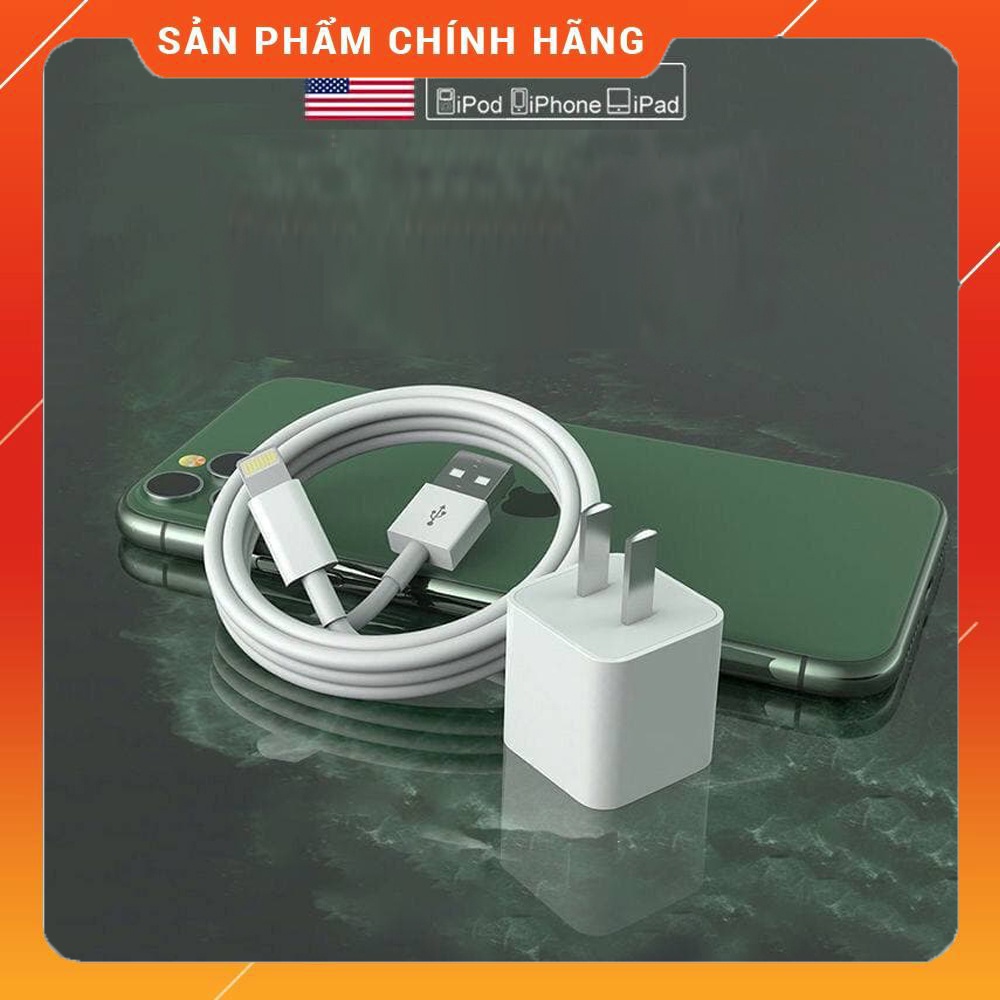 Sạc ip 5v-1A Củ Vuông - Sử dụng cho iPhone: 6/6SPlus/7/7Plus/8/8Plus/X/XSMax