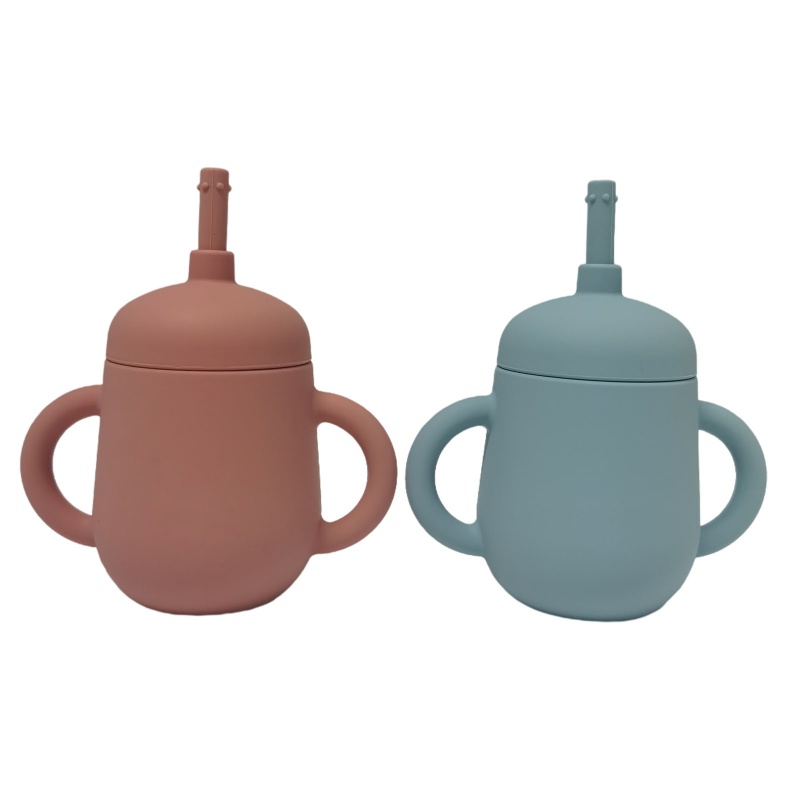 Bình Uống Nước Silicone Có Ống Hút Dành Cho Bé Sơ Sinh