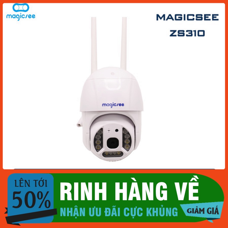 SIÊU PHẨM Camera giám sát ngoài trời không dây wifi Magicsee ZS310 Độ phân giải 2K AI SIÊU PHẨM