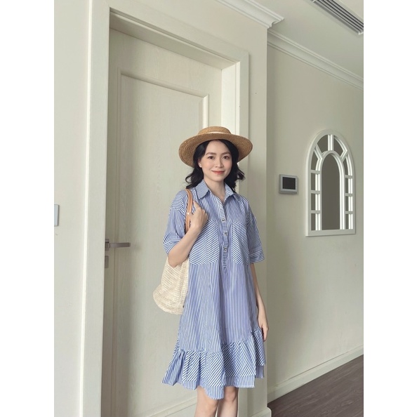 YUMINA DRESS - Váy sơ mi thiết kế bèo tầng nhẹ REGEN