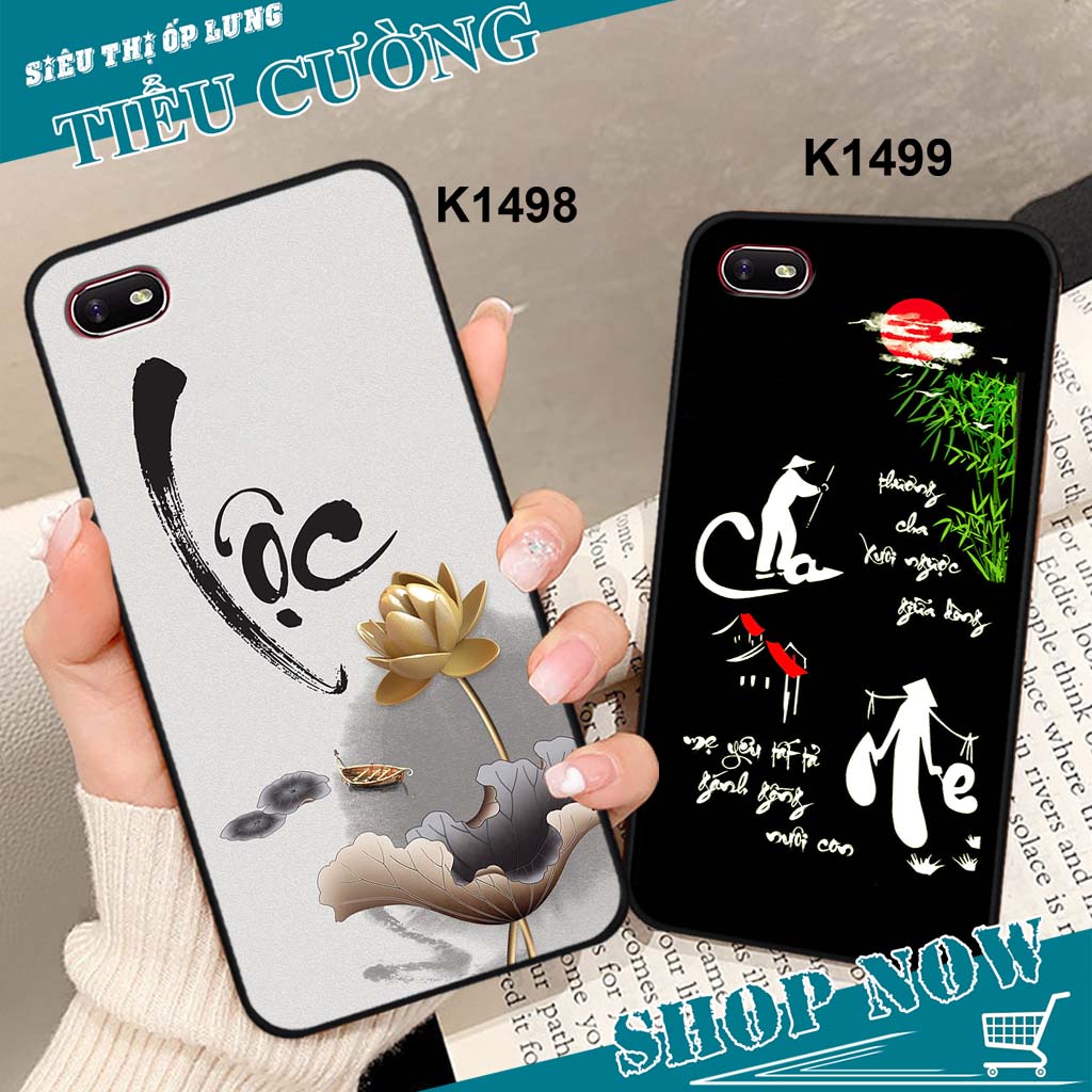 Ốp Oppo A1K in hình thời trang thư pháp RẺ BỀN ĐẸP