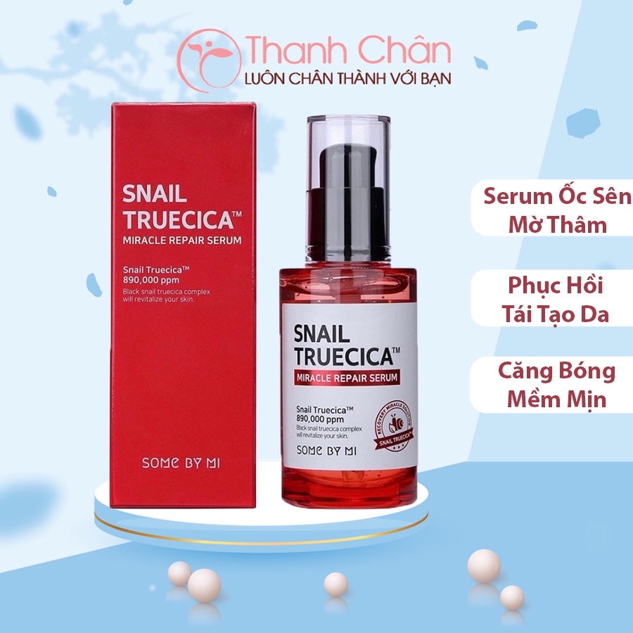 Tinh Chất Phục Hồi Da, Mờ Thâm Sẹo Snail TrueCica Serum Some By Mi 50ml