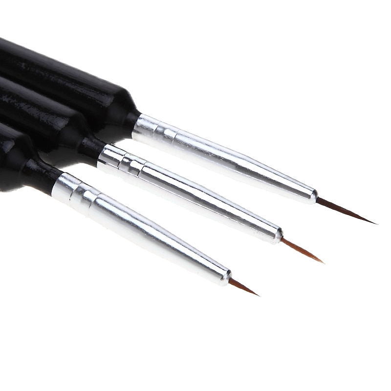 Bộ 3 cọ vẽ trang trí móng tay Monja 9 / 11 / 14mm chuyên dụng