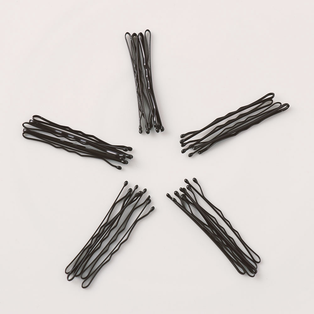 Bộ 24 kẹp tóc uốn hình cơn sóng làm từ kim loại nhiều màu tùy chọn cho nữ