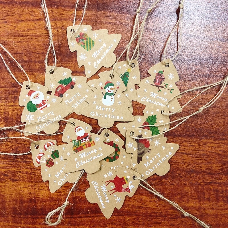 Thiệp chúc mừng Giáng sinh gift tag nhiều mẫu cực xinh