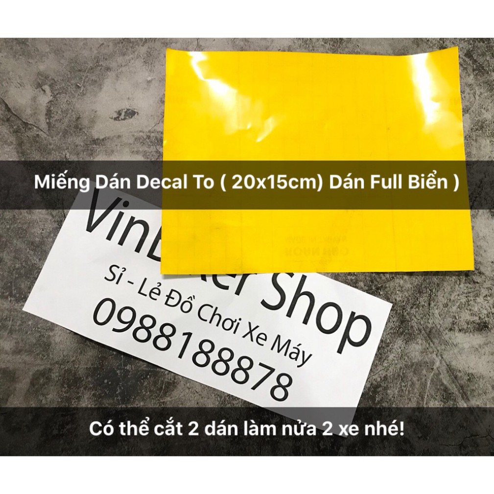 [Mã LIFEAUMAY giảm 10% tối đa 30k đơn 150k] Decal Dán Biển Số Xe Máy &lt; Xanh, Vàng&gt; - Miếng dán Biển Số Xe Máy!