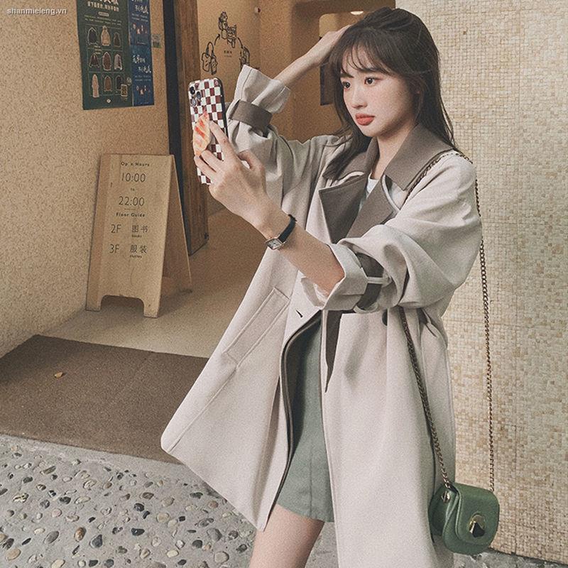 Áo khoác gió dáng rộng thời trang xuân thu phong cách Hàn Quốc mới 2021 | BigBuy360 - bigbuy360.vn