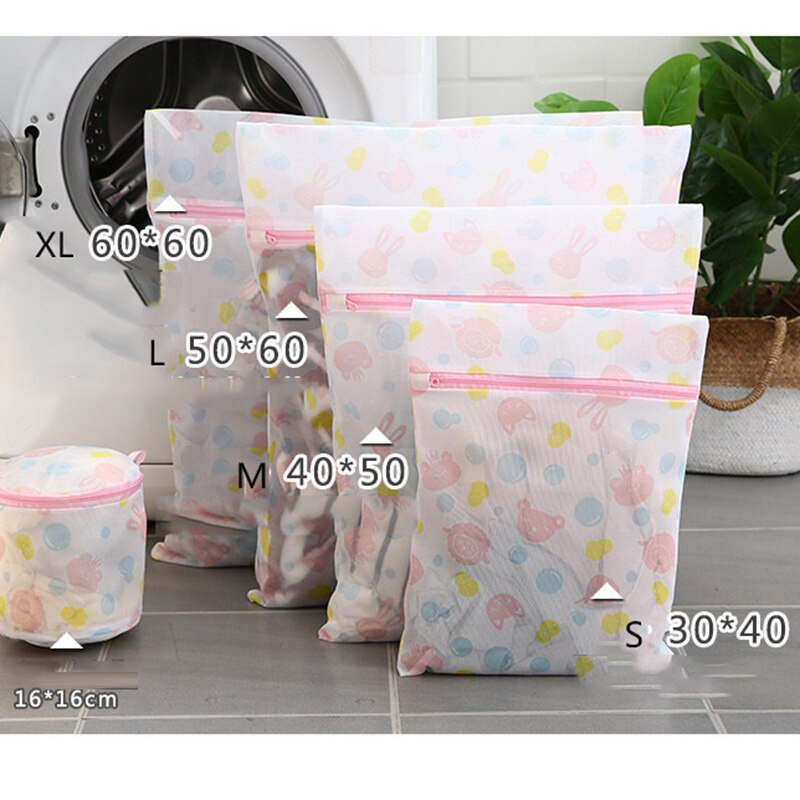 Set 5 túi lưới giặt đồ máy giặt nhiều kích thước họa tiết