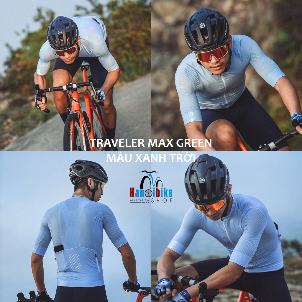 Áo đạp xe ngắn tay Monton Traveler Max nhiều màu urban +