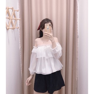 Áo trễ vai tầng
