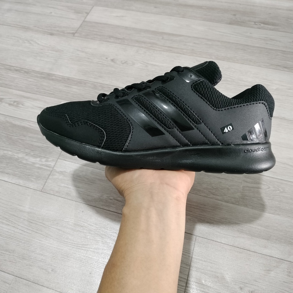 Giày thể thao sneaker nam nữ full đen  fullsize từ 35 đến 44 đế siêu vải lưới thoáng