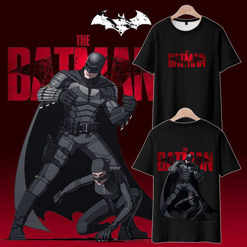 Áo Thun Tay Ngắn Cổ Tròn Cỡ Lớn In Hoạt Hình Batman Thời Trang Cho Các Cặp Đôi