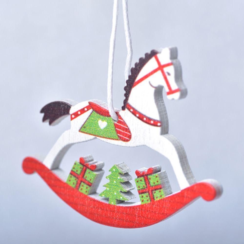 CONOPERY Bộ 12 Phụ Kiện Treo Trang Trí Cây Thông Giáng Sinh Bằng Gỗ Hình Ngôi Sao &amp; Thiên Thần &amp; Tuần