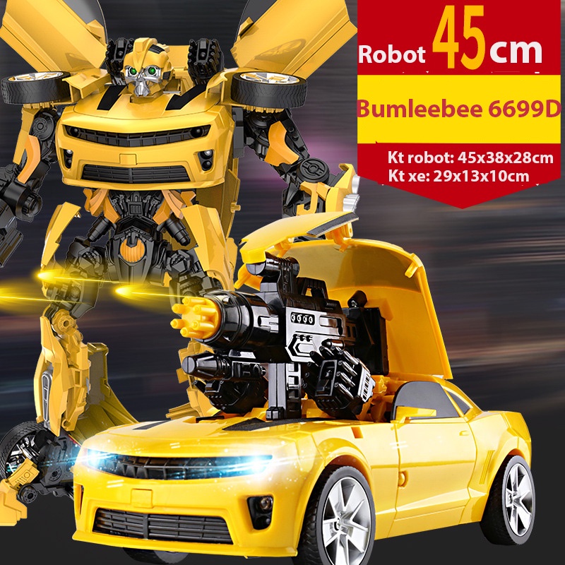 Roobot biến hình Ô TÔ Bumleebee 45cm 6699D , Giúp trẻ vui đùa thỏa thích vơi đam mê siêu nhân , robot biến hình