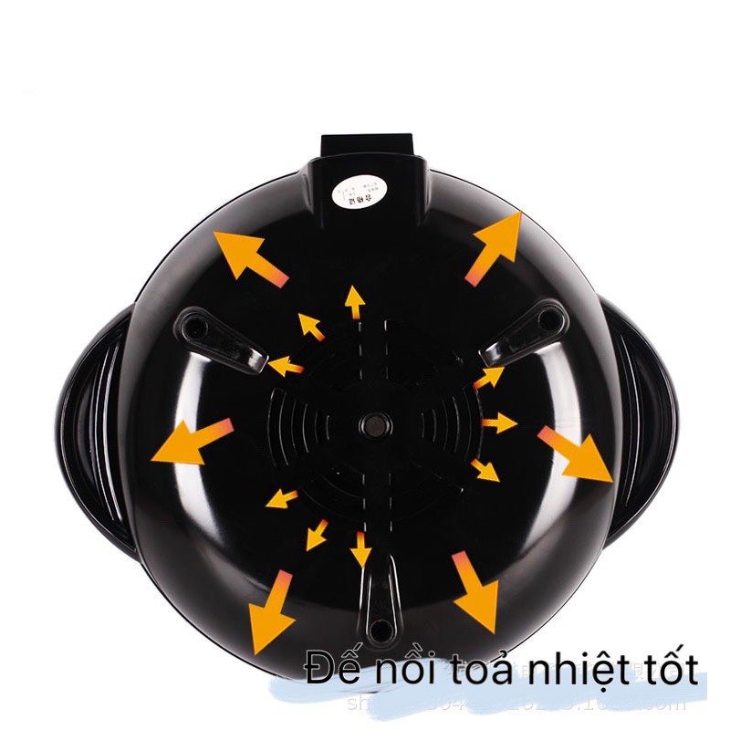 Nồi Lẩu Nướng Tròn Nine Shiel 2 in 1 Công Suất Cực Đại 36cm Thích Hợp Cho 4-5 Người Ăn-Bảo Hành 12 Tháng