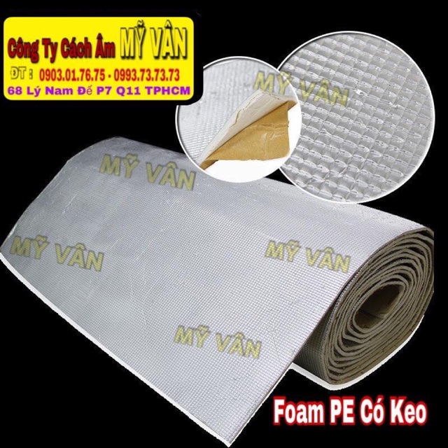 1 MÉT VUÔNG dày 2cm CÁCH NHIỆT BẢO ÔN - CÓ KEO DÁN SẴN