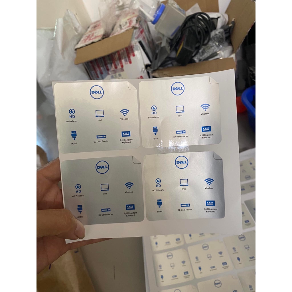 Tem dell dán cho máy tính dell số lượng 100