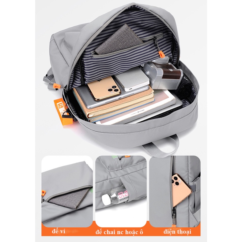 Balo chống sốc Laptop Macbook thời trang, đi du lịch hãng KABINU, PKC-BL06