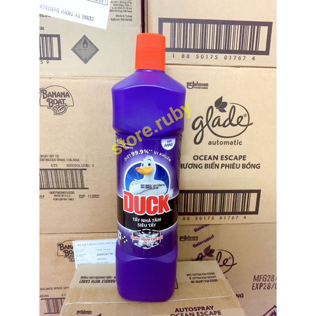 Duck tẩy nhà tắm &amp; Bồn cầu chai 900ml diệt 99,9%vi khuẩn(date mới 2023)