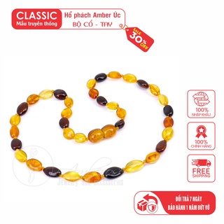 Vòng cổ Amber Úc chính hãng size 35 cm