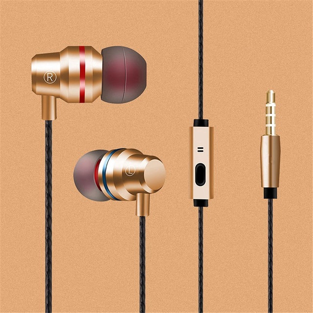 Tai nghe nhét tai âm trầm HiFi giắc cắm 3.5mm có mic thoại