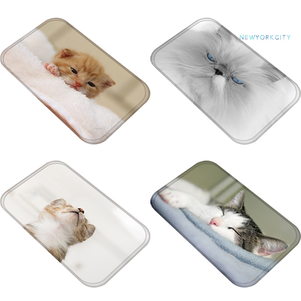 Thảm lót cửa chùi chân Chống Trượt In Hình Mèo 3D