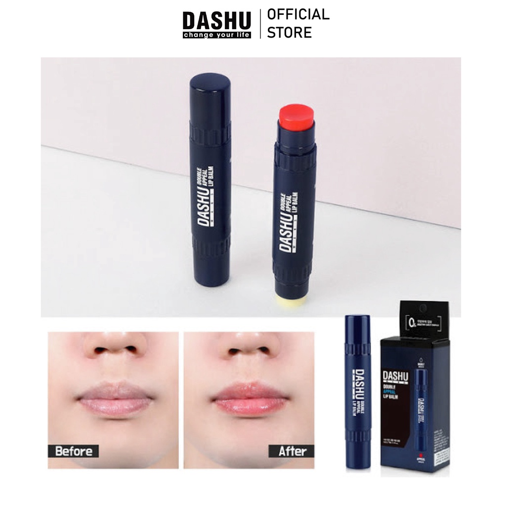 Son dưỡng môi 2 màu tự nhiên cho nam giới Dashu Man's Double Appeal Lip Balm